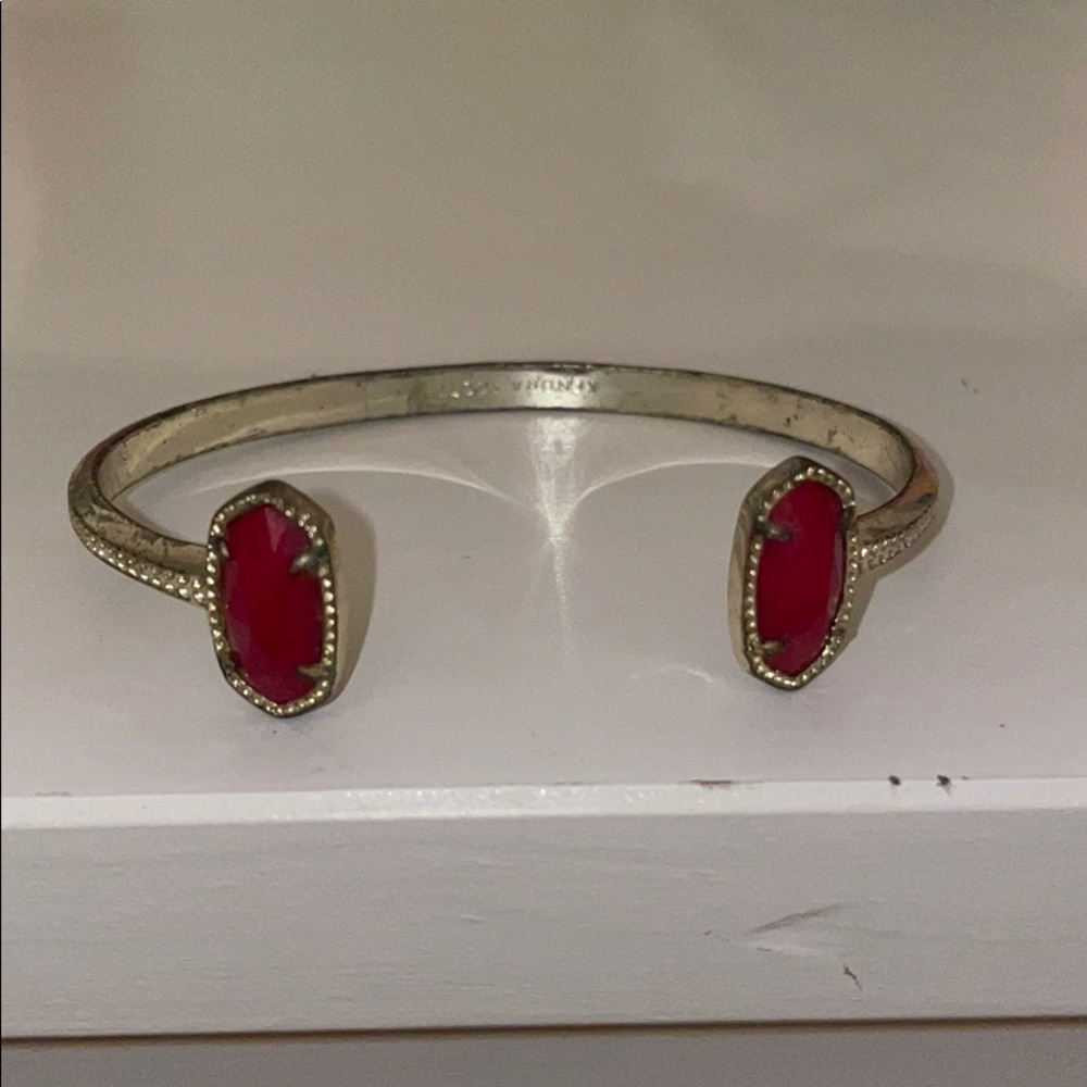 Kendra Scott Red and Gold Cuff Bracelet